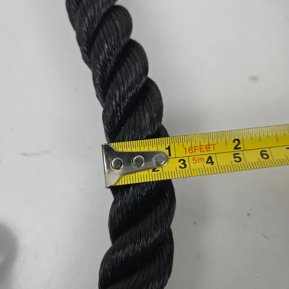 Heavy Duty 34 Inch Tricep Rope Cable Attachment Black Braided Gym Pulley NWOT